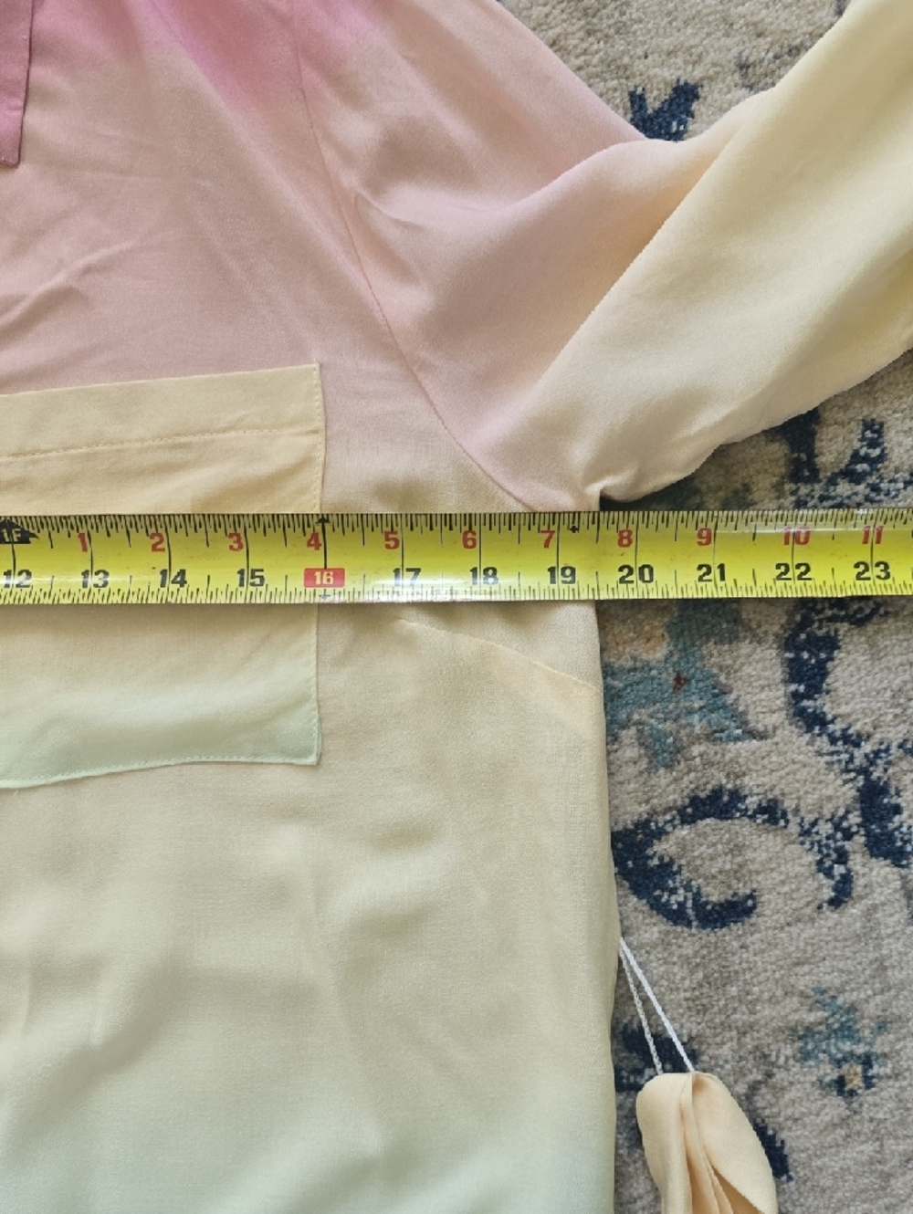 New York & Company Multicolor Pastel Ombre Shirt Dress - Picture 7 of 10